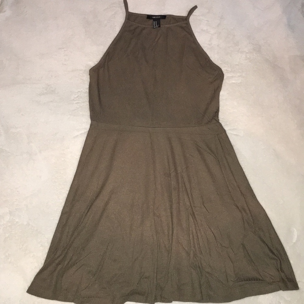 Military green dress